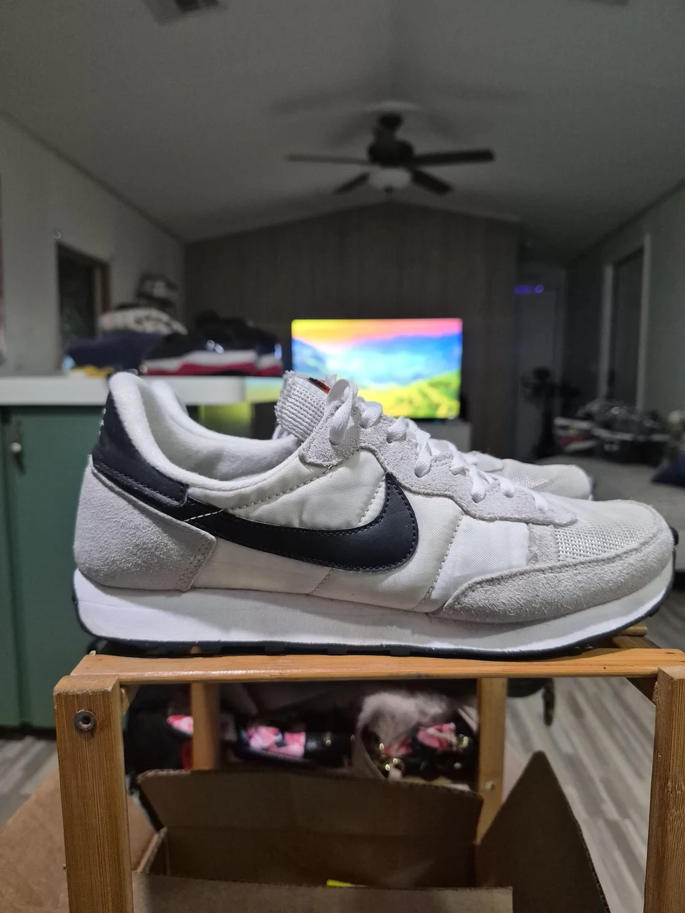 Nike Men’s Classic Runner Sneakers in White and Black